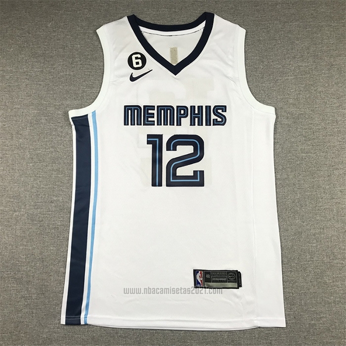 Camiseta Memphis Grizzlies Ja Morant #12 Association 2022-23 Blanco